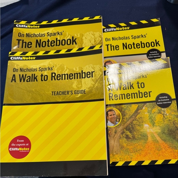 Nicholas Spark Teacher Guides And Cliff Notes For The Notebook/Walk To Remember - Picture 1 of 14